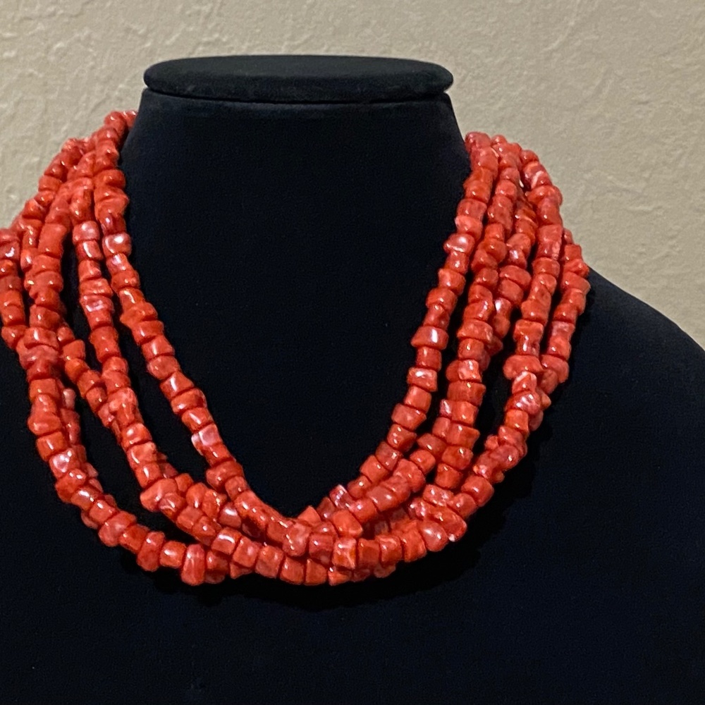 Orange Corral Multi-Strand Adjustablenecklace - image 3